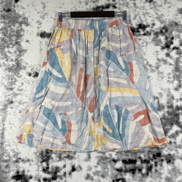 Prana WIllow Sways Skirt Womens Size Small Lenzing‎ Tencel Button Side Midi - Picture 2 of 9